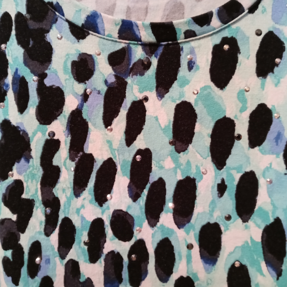 Animal Print Rhinestone Accent Top - Picture 2 of 4